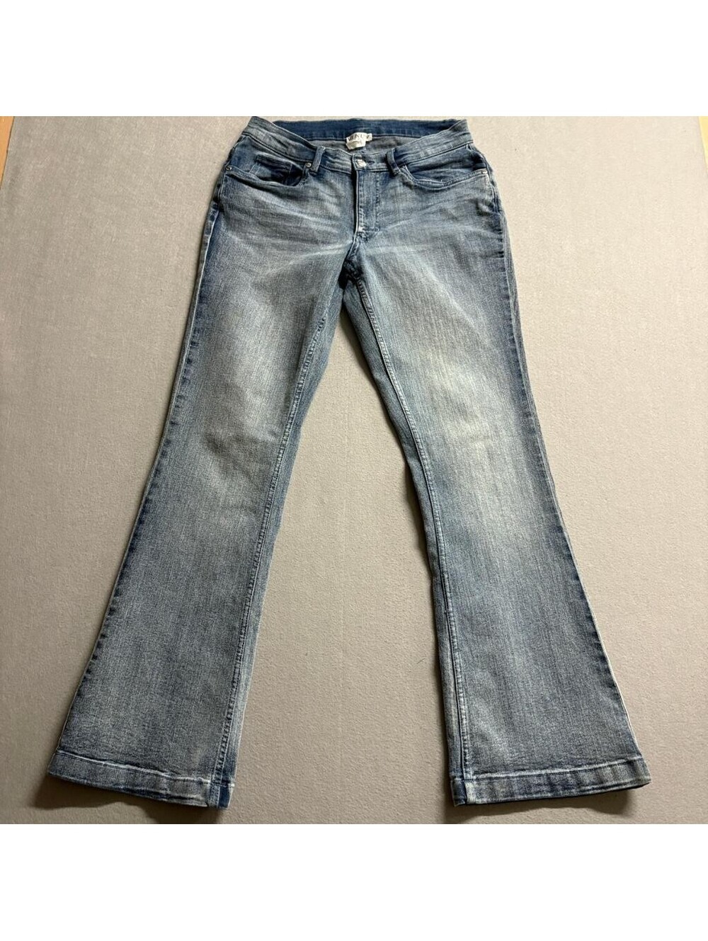 Venus Flare Jeans Womens 8S Blue Denim Stretch Mid Rise Bootcut Pants